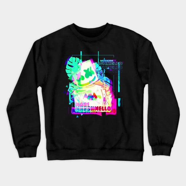 Marshmello Modern // Glitch Series Crewneck Sweatshirt by DenielHast